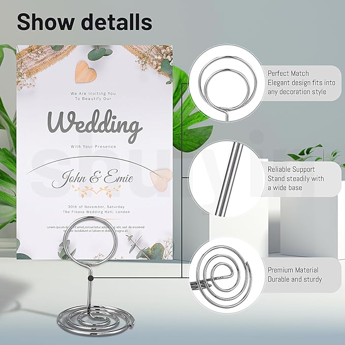 30PCS Table Number Holders Place Card Holder - Image 3