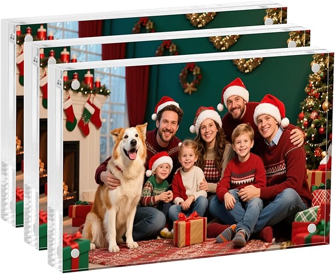 Magnetic Acrylic Picture Frame 4x6 – Clear Lucite Double-Sided Frameless Photo by Unknown