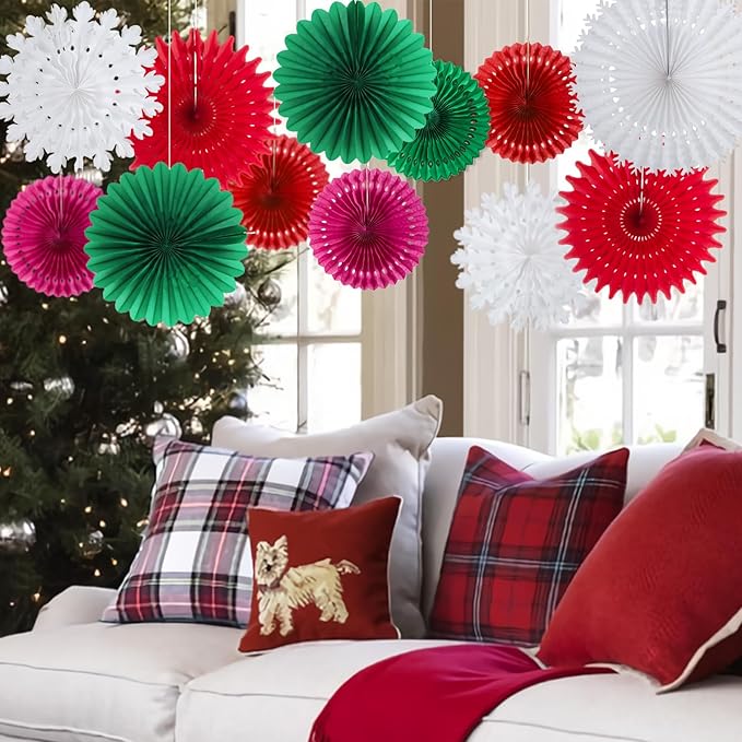 SUNBEAUTY Pack of 12 Christmas Party Decorations Christmas Classroom - Image 6
