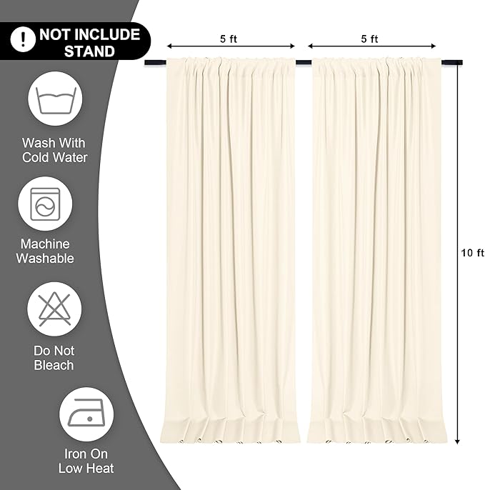 DWCN 10x10 FT Backdrop Curtains - Image 2