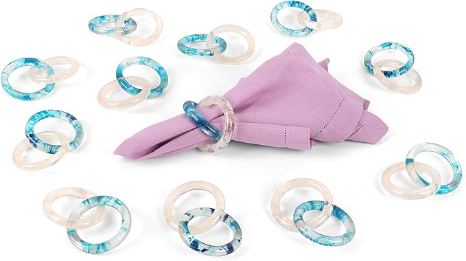 Set of 8 Epoxy Resin Napkin Ring - Image 9
