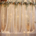 10×10ft Champagne Tulle Backdrop Curtain by WishCare