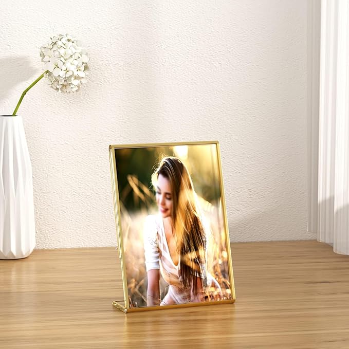 NIUBEE 4 x 6 Gold Frames, 6 Pack Acrylic Slanted Back Gold Picture Frames - Image 7