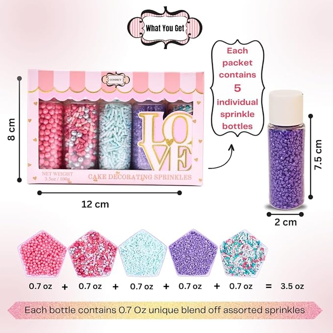 Confect Unicorn Party Sprinkles – Edible Cake Decorating Mix - Image 4
