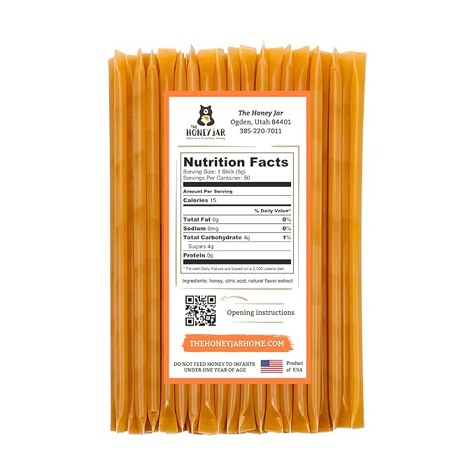 The Honey Jar Peach Flavored Honey Sticks - Image 2