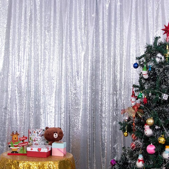 SquarePie Sequin Backdrop Not See Through Thick Background Glitter Curtain - Image 9
