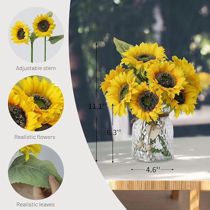 Artificial Sunflowers Flowers - Image 2