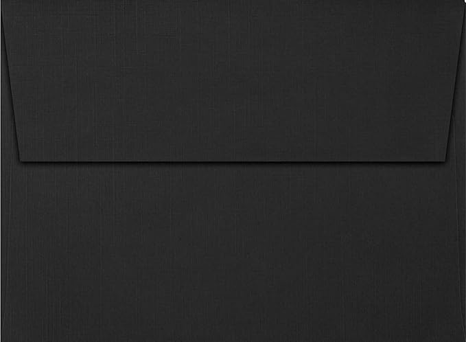 LUXPaper A7 Invitation Envelopes | Peel & Press | 5 1/4" x 7 1/4" | Black Linen - Image 2