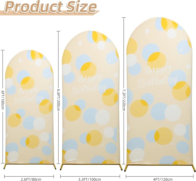 Wedding Arch Cover 7.2FT Spandex Arch Backdrop Cover Stretchy Backdrop - Image 4