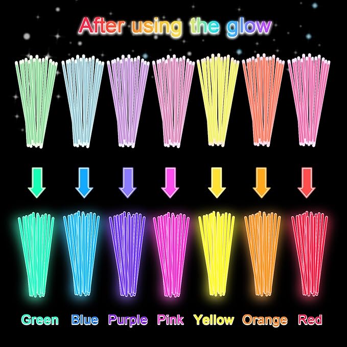 Halloween Glow Sticks Bulk Party Pack- Ultra Bright 50pk Glow in the Dark Party - Image 5