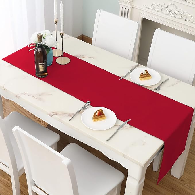 DUALIFE 2 Pack Table Runner 14 x 72 Inch Long Table Cloth Table Runners - Image 2