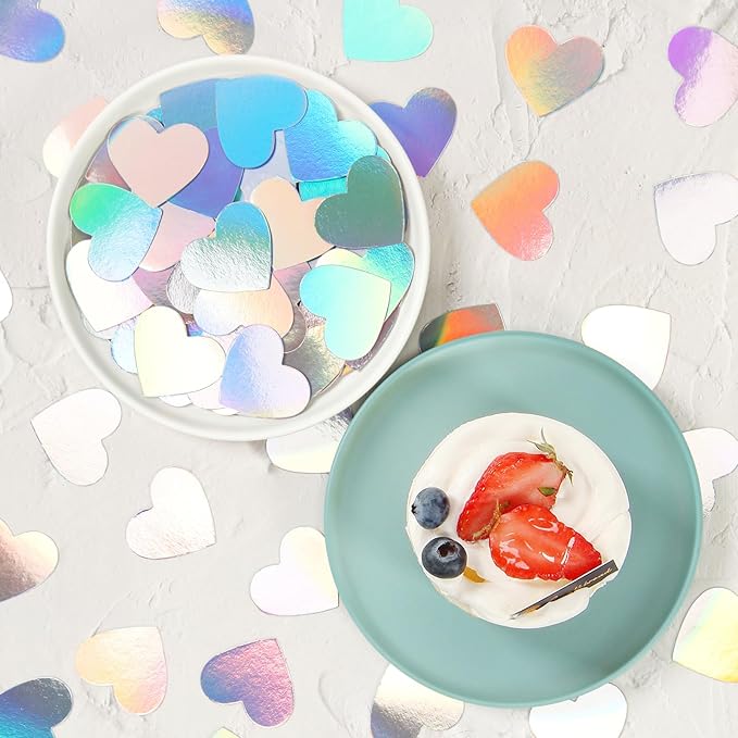 Iridescent-Disco Party-Decorations Heart Confetti - Image 4