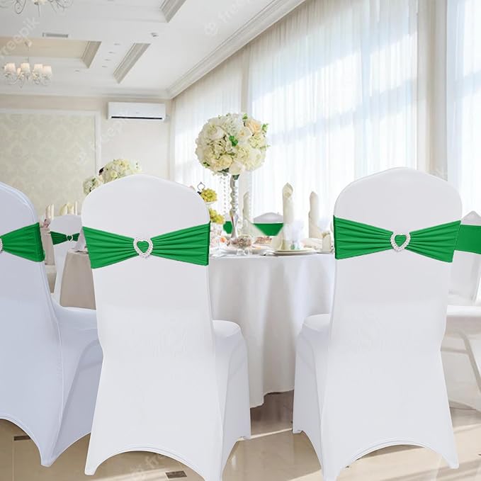 Howhic Pack of 120 Spandex Chair Sashes Bows Stretch Chair Cover Band - Image 6