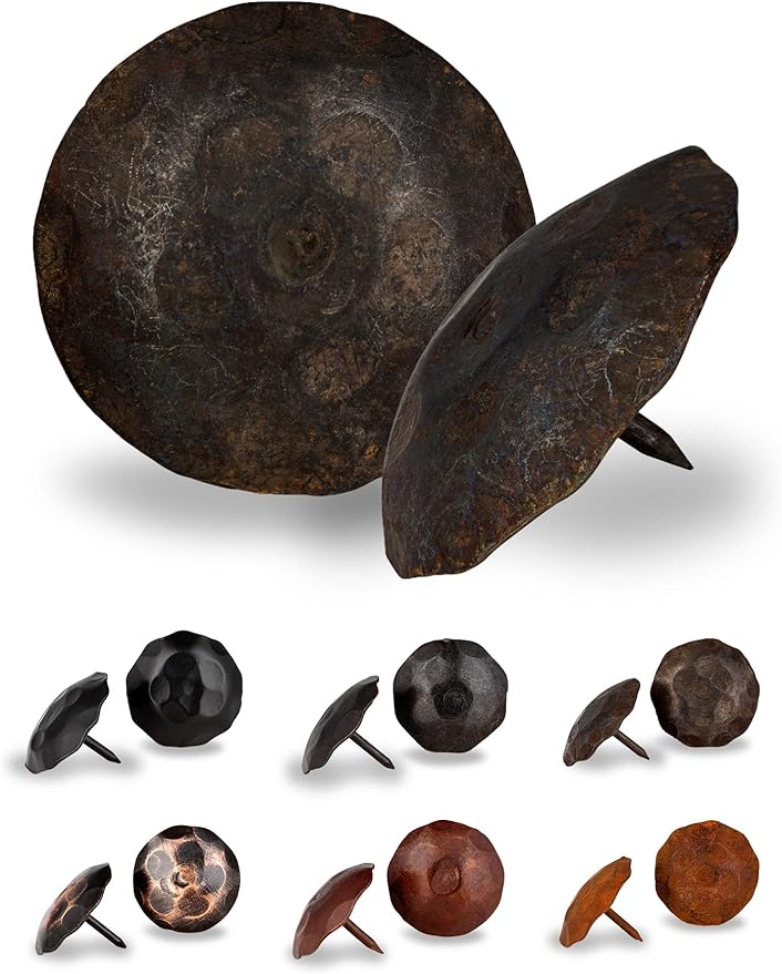 10 Pack 2" Round Head Iron Clavos Decorative Nails – Unfinished – Handmade by BorderlandRusticHardware