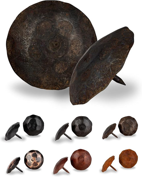 10 Pack 2" Round Head Iron Clavos Decorative Nails – Unfinished – Handmade by BorderlandRusticHardware