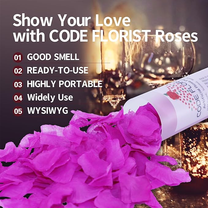 CODE FLORIST 1100 PCS Silk Rose Petals, Fake Rose Petals - Image 5