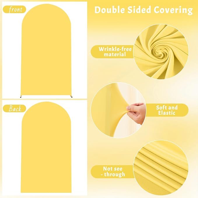 6.6FT Yellow Arch Backdrop Cover - Image 4