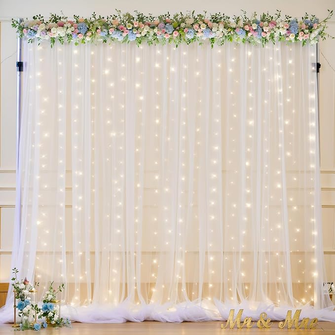 White Tulle Backdrop Curtain - Image 7