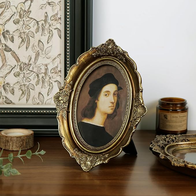 Cuspin 4x6 Picture Frame Gold, Vintage Bronze Gold 4 by 6 Picture Frame - Image 2