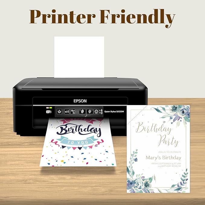 Goefun Blank Note Cards and Envelopes 5 x 7 Flat Cardstock and A7 Envelopes - Image 3