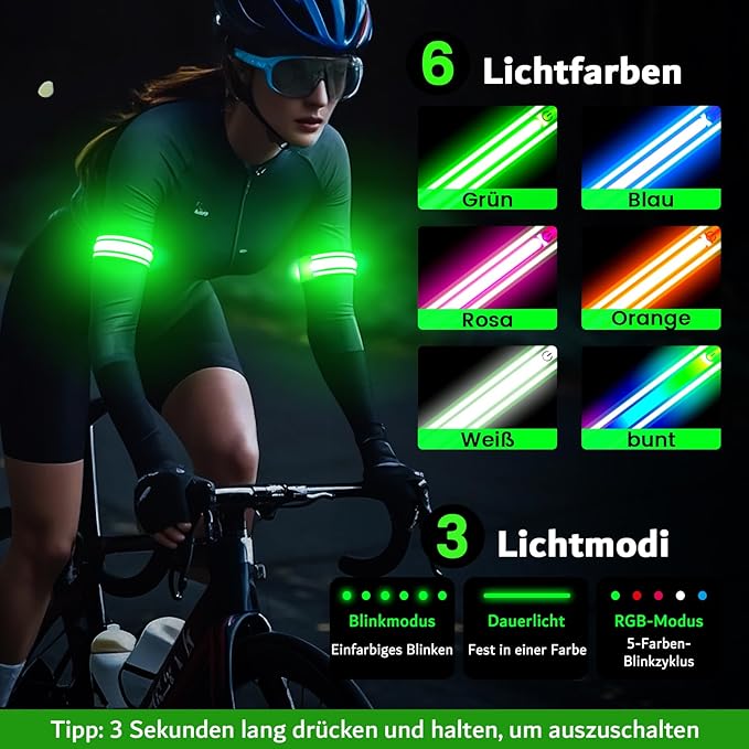 LED Armband for Running, Light Up Arm Bands for Night Walking Running, - Image 3