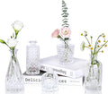 Clear Glass Bud Vases Set of 5, Mini Flower Vase by UPBUD