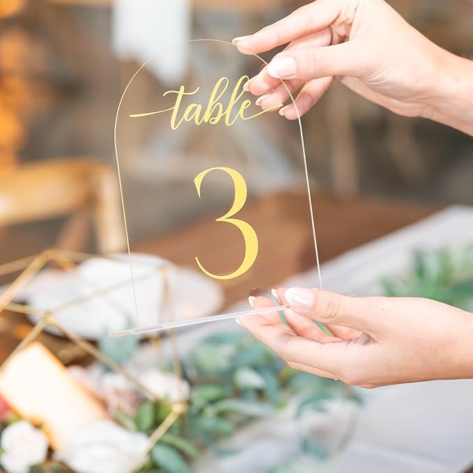 Clear Arch Acrylic Table Numbers by SublimeSoir%C3%A9e