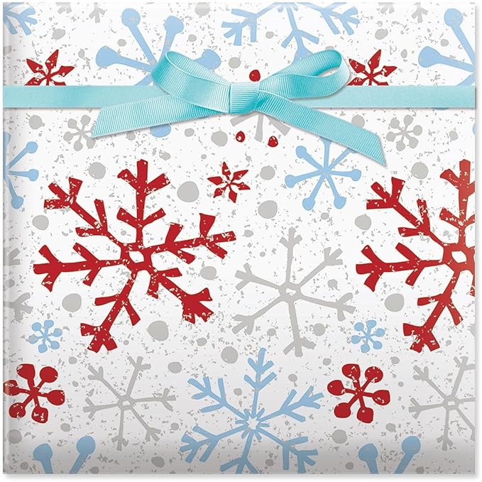 Current Crackle Snowflake Christmas Rolled Wrapping Paper by Current