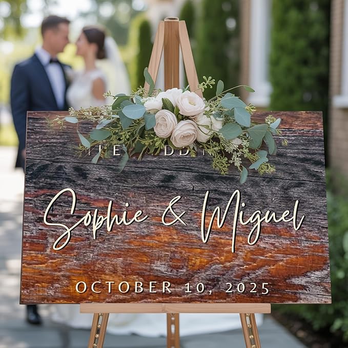 Custom Wedding Welcome Wooden Sign - Image 2