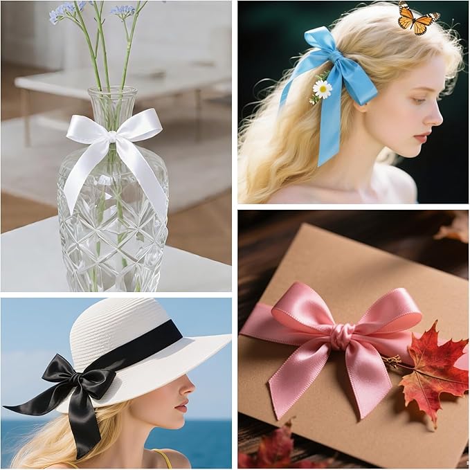NESCCI 800 Yards Ribbon, 1 Inch Satin Ribbon, Single Face Satin Ribbons - Image 5