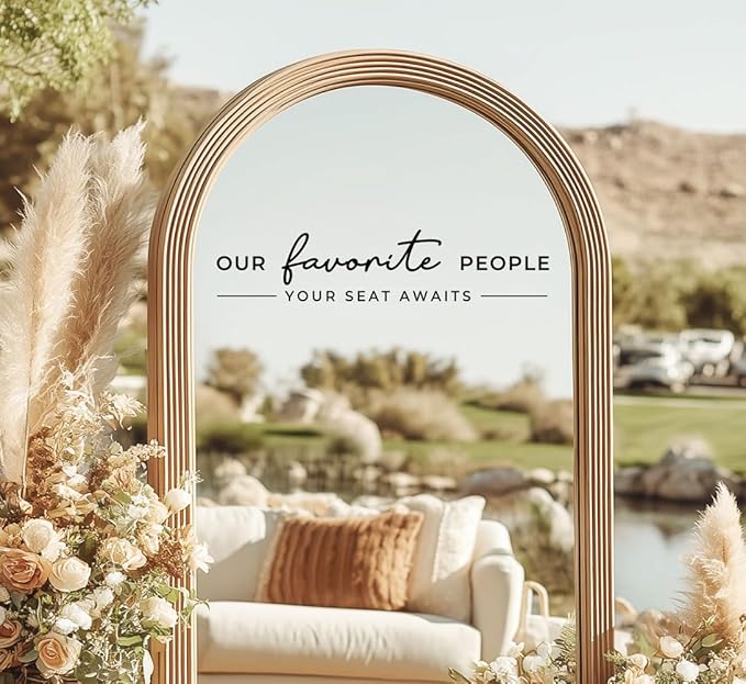 Our Favorite People Vinyl Decal, Please Find Your Seat Sign - Image 2