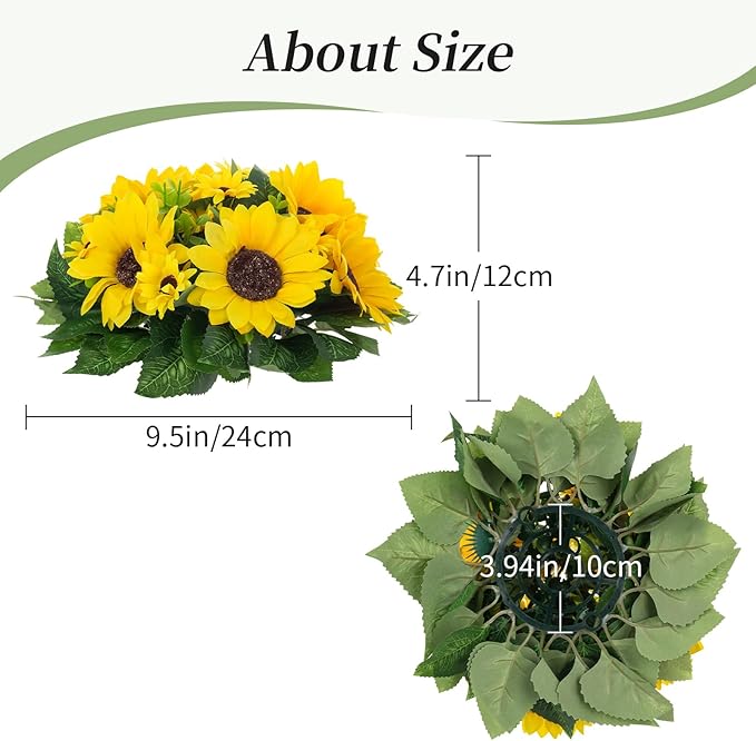 BLOSMON Sunflowers Artificial Flowers Centerpieces - Image 5