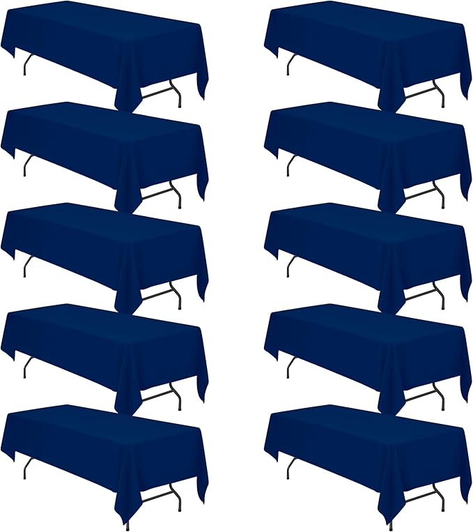 BRILLMAX 10 Pack Navy Blue Tablecloths by BRILLMAX