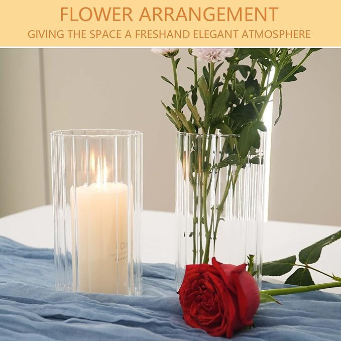 12pcs Glass Vase Cylinder Vases - Image 5