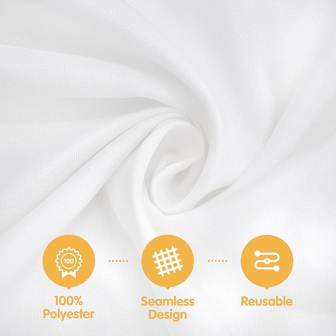 BRILLMAX 6 Pack White Tablecloths - Image 2