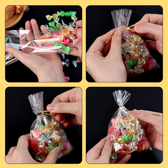 VGOODALL 200 Pack Goodie Bags, Cellophane Treat Bags - Image 5