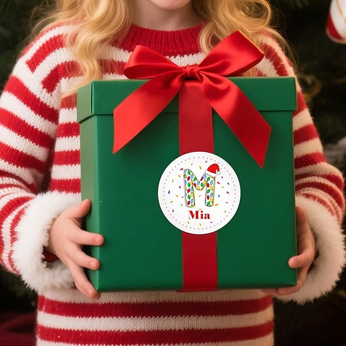 callie moment Personalized Christmas Stickers, Custom Name Waterproof Christmas - Image 6