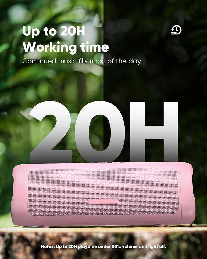Bluetooth Speaker with HD Sound, Portable Wireless, IPX5 Waterproof, TWS Pairing - Image 3