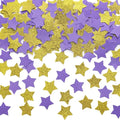 Gold and Purple Star Confetti Table Decoration by MOWO
