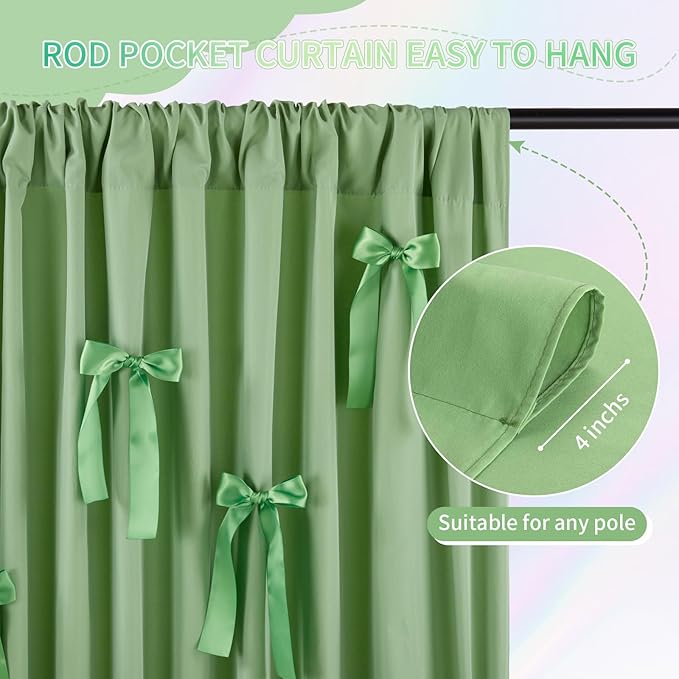 Sage Green Backdrop Curtain - Image 3