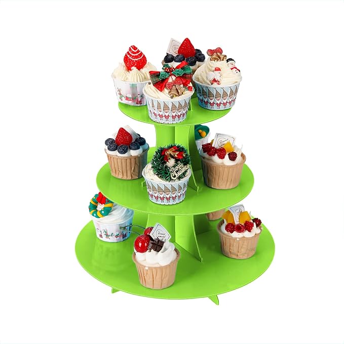 2Pcs 3-Tier Cupcake Stand, Cake Stand holder, Tiered DIY Cupcake Stand Tower - Image 2