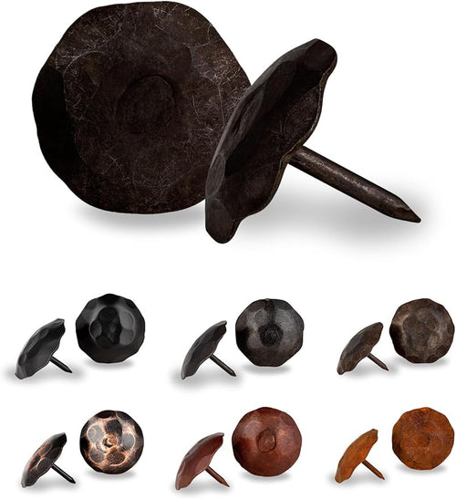 10 Pack 1" Small Round Head Iron Clavos Decorative Nails – Unfinished – by BorderlandRusticHardware