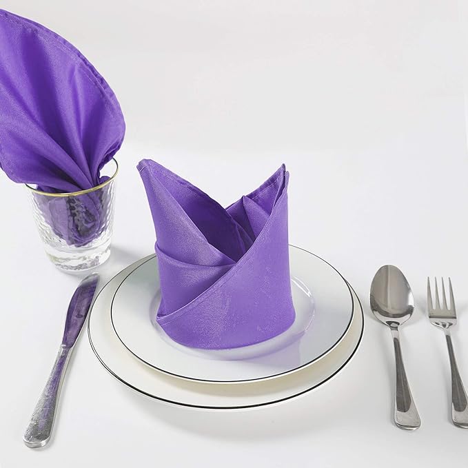 Cloth Napkins 20x20 inch Washable Polyester Dinner Napkins Soft Table Napkins - Image 5