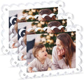 Magnetic Photo Frame 6×8Inch -3Pack Acrylic Scalloped Glass Frames, 12+12mm by Chivalral