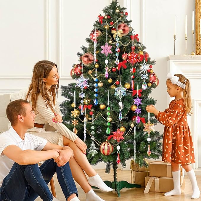 Lanpn 26pcs Christmas Ornaments Crystal Christmas Tree Decoration, Hanging - Image 6