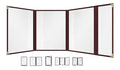 Goodsmart Restaurant Menu Covers – 25 Pack Burgundy Quadfold 8-View, by ACISuperPower