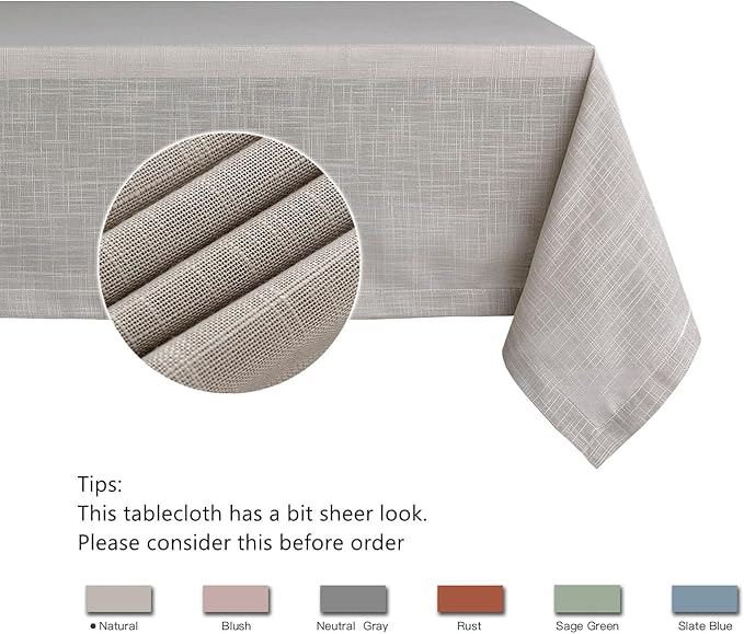 maxmill Lux Faux Linen Tablecloth - Image 5