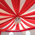 6 Panels Red Ceiling Drapes for Wedding 5ftx20ft Chiffon Fabric Arch Draping by REWOMC
