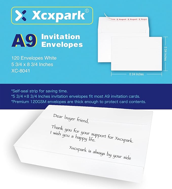 120 Qty Printable A9 Invitation Envelopes 5.75x 8.75 Cards, Self Seal 120GSM - Image 8