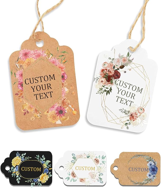 Custom Gift Tags, Personalized Hang Tags by Youdian-FocusonCustomization